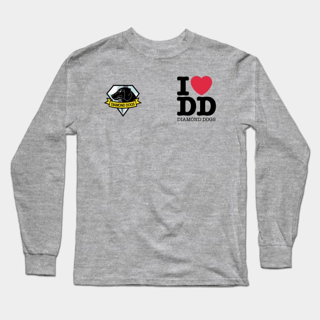 I heart Diamond Dogs Long Sleeve T-Shirt by Mahboison